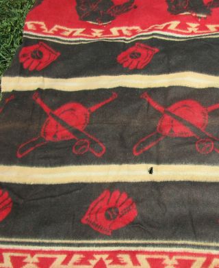 Very Rare Antique 1900 ' s Boston Braves Baseball Blanket Memorabilia Wool 6