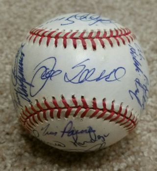 1998 Yankee Signed Team Ball,  Jeter,  Mariano,  Torre,  Obtained In Person (ip)