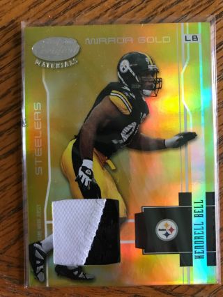 2003 Leaf Certified Steelers Kendrell Bell Mirror Gold Materials 17/25