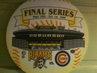 Mlb 3 River Stadium Final Series Plaque 2000 Pittsburgh Pirates Vs Chicago Cubs