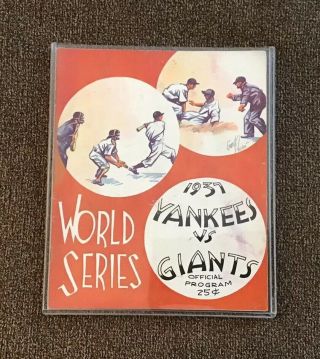 World Series Program 1937 Unscored Yankees Vs.  Giants Gehrig Dimaggio Ott
