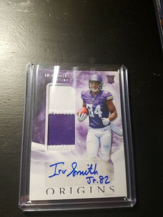 2019 Origins Irv Smith Jr.  Two - Color Rookie Patch Auto Rc 135 Rpa Vikings