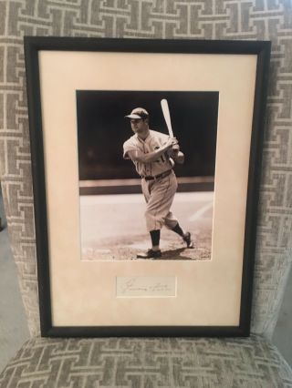 Jimmie Foxx Autographed Framed Photo