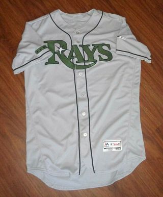 Tampa Bay Rays VIDAL NUNO 2018 game worn jersey size 46 MLB Authenticated 2