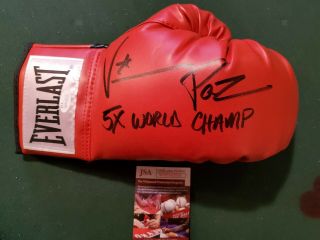 Vinny Pazienza Signed Auto Everlast Boxing Glove Inscribed 5x Champion Jsa