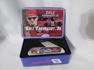 Nascar Pocket Knife Set 8 Dale Earnhardt Jr With Tin 39