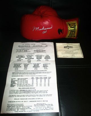 Muhammad Ali Autographed - Signed - Everlast Boxing Glove,  With