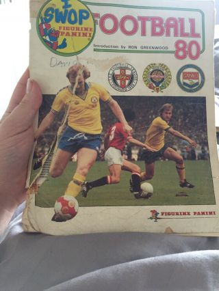 Panini Football 80.  Football Sticker Album.  100 Complete,  Average