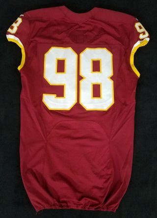 98 No Name Of Washington Redskins Nfl Game Issued & Worn Jersey
