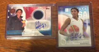 2016 Topps Olympic Team Usa Candace Parker Bronze Autograph Relic 11/25 Auto