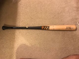 2018 Chicago Cubs Javy Baez Game Bat Mlb Authenticated 2016 World Champ