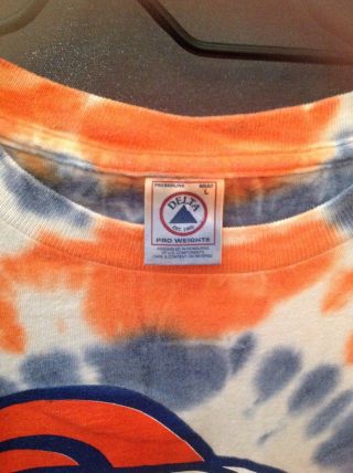 Vintage 1998 Denver Broncos Tie Dye T Shirt Mens Large NFL Football Riddell 3