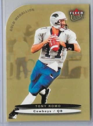 Tony Romo 2003 Fleer Ultra Gold Medallion Die Cut Rookie Card Cowboys S68c
