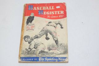 Vintage 1940 The Sporting News Baseball Register - The Game 