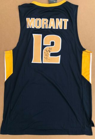 Ja Morant Murray State Racers Signed Autographed Black 12 Basketball Jersey