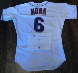 York Mets 2000 Melvin Mora Game Worn /jersey /world Series Yr/ Team Loa