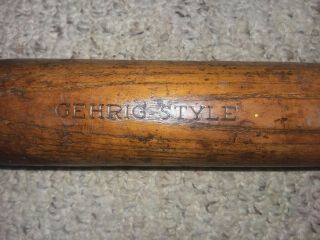 Antique 1930s 1940s Lou Gehrig Baseball Bat 34 inch 4