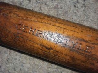 Antique 1930s 1940s Lou Gehrig Baseball Bat 34 inch 8