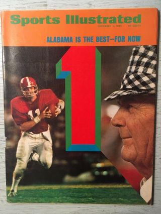 1973 Bear Bryant Alabama Crimson Tide Sports Illustrated Newsstand