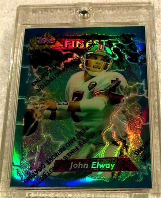 John Elway 1995 Topps Finest Booster Refractor With Coating 182 Rare Broncos