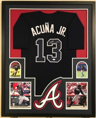 Framed Ronald Acuna Jr Autographed Signed Atlanta Braves Jersey Jsa