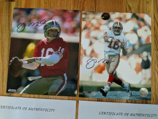 2 Joe Montana Autographed 8x10 Photographs Signed Auto Holo 49ers Get Both
