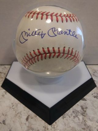 Mickey Mantle Autographed Al Bobby Brown Baseball (no) York Yankees