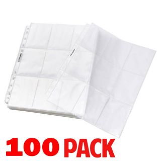 1800 Card Album Binder Plastic Protector Sleeves 9 Pocket 100 Sheets Baseball Us