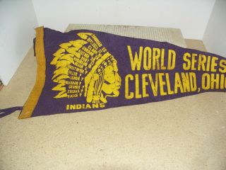 Cleveland Indians World Series Pennant From 1948,