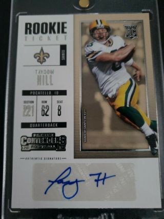 Taysom Hill Contenders Rookie Auto