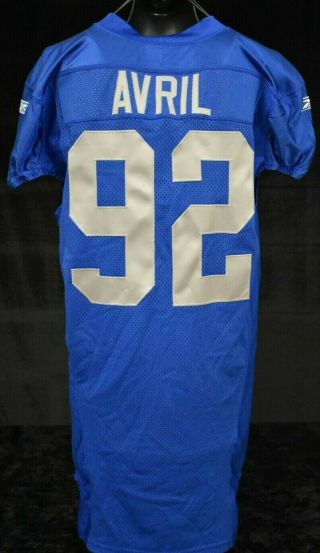 2008 Cliff Avril 92 Detroit Lions Game Worn Throwback Football Jersey Loa