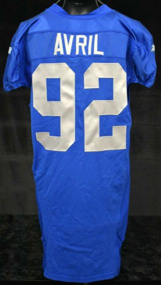 2008 Cliff Avril 92 Detroit Lions Game Worn Throwback Football Jersey LOA 2