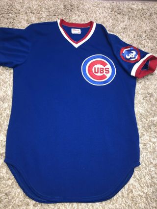Chicago Cubs Lee Smith Game Road Jersey W/ Loa Hall Of Famer