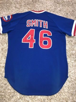 Chicago Cubs Lee Smith Game Road Jersey w/ LOA Hall Of Famer 3