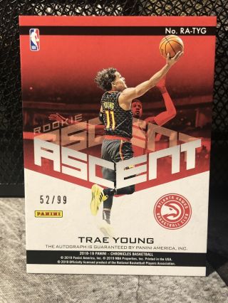 TRAE YOUNG 2018 - 19 Chronicles Ascent Auto RC 52/99 HAWKS 2