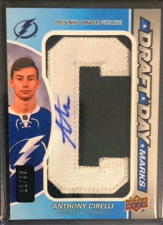 2018 - 19_anthony Cirelli_ 12/35 Auto_sp Game Draft Day Marks Rookies Ddmac