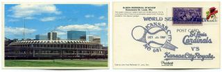 Busch Memorial Stadium 1985 Ws Pm Postcard St.  Louis Cardinals Pc Plastichrome
