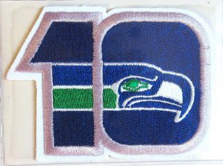 Seattle Seahawks 10th Anniversary Nfl Team Patch Willabee & Ward Patch Only