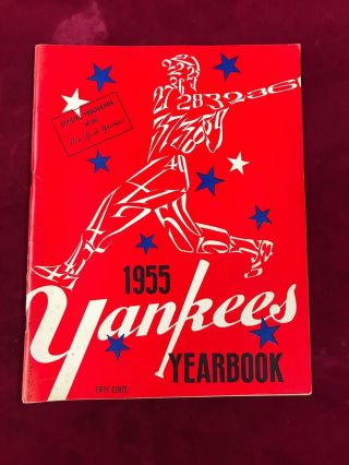 1955 York Yankees Yearbook Mickey Mantle Moose Skowron,  Berra Dw/sc4