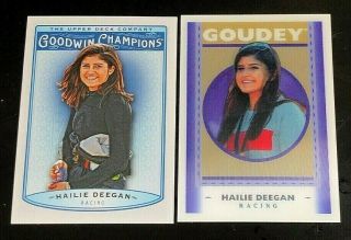2019 Ud Goodwin Champions Hailie Deegan 3d Goudey Lenticular Sp,  1 Base Card