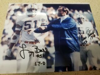 Larry Ball Jesse Powell Miami Dolphins Signed Autographed 8x10 Photo