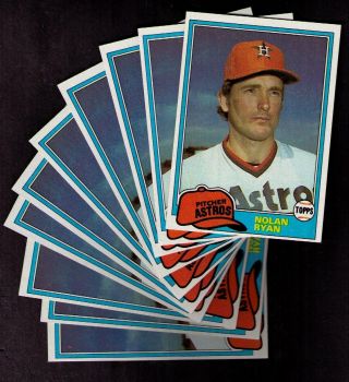 (10) 1981 Topps Baseball Nolan Ryan Cards ( )