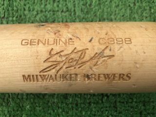 Milwaukee Brewers Trent Grisham Game Baseball Bat