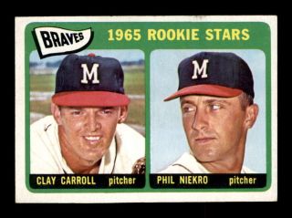 1965 Topps 461 Phil Niekro/clay Carroll Rookie Stars Vgex X1731918