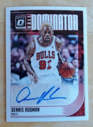 Dennis Rodman Autograph 2018/19 Donruss Optic Chicago Bulls Auto 09/40