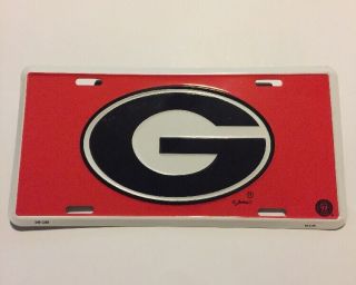 Georgia Bulldogs License Plate Tag,  Alumni Red Car Tag