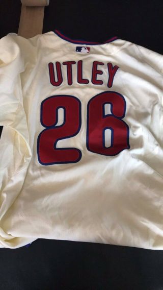 Phillies Game Used/ Worn 2011 Chase Utley Jersey Mlb Holo