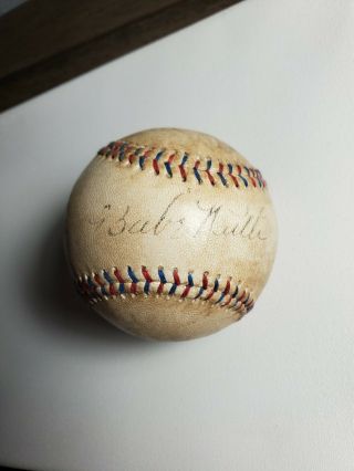 Babe Ruth Signed Autographed Baseball York Yankees No Loa