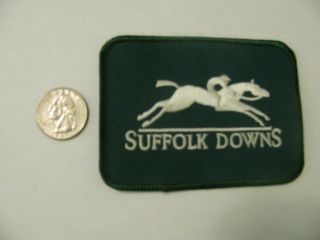 Vintage Suffolk Downs East Boston Patch Embroidered Nos Old Stock