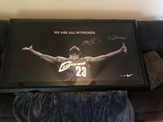 Lebron James Witness Poster Signed,  Framed And Authenticated By Upper Deck
